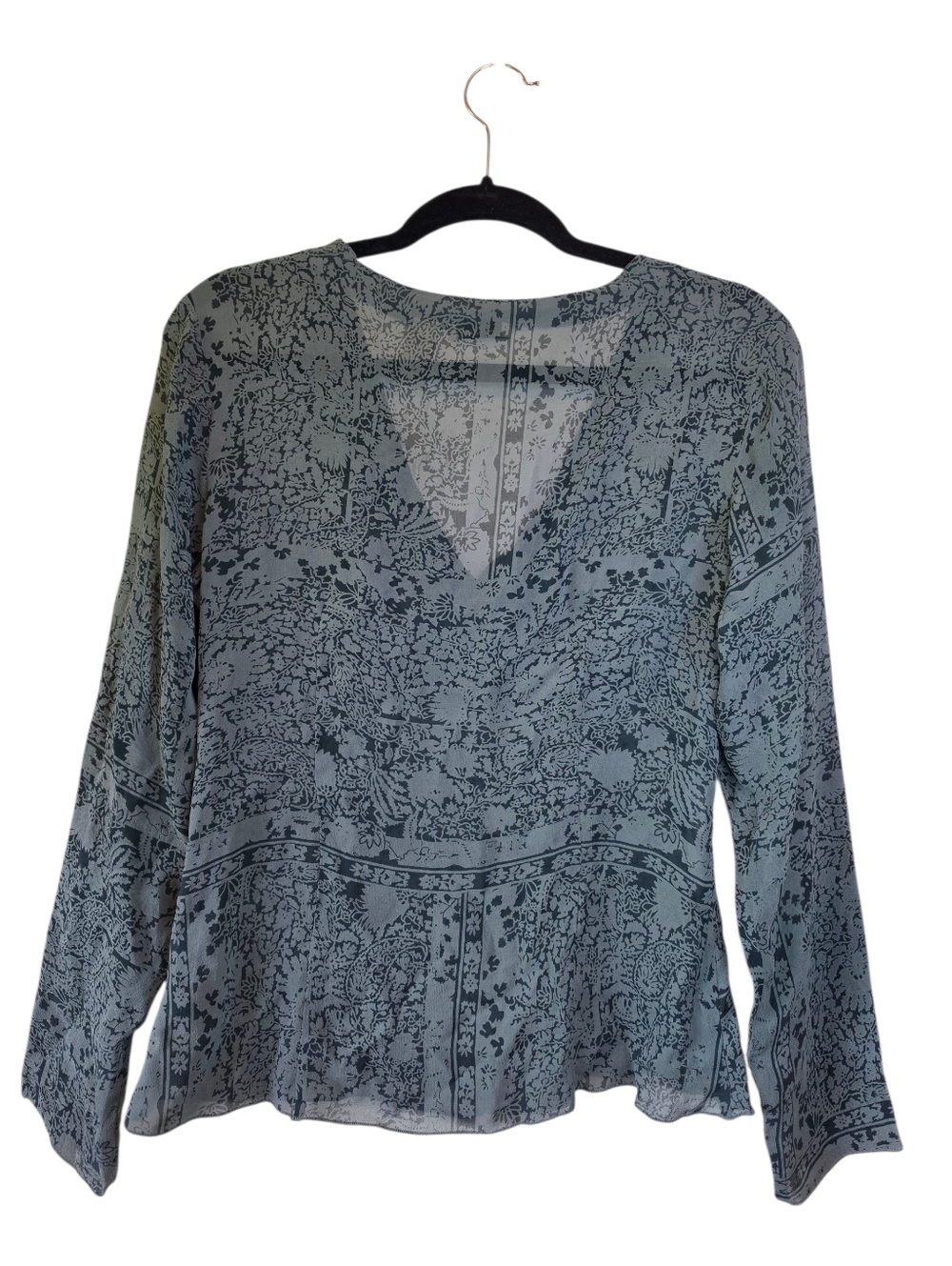PUTUMAYO Vintage 100% Silk Fairycore Peplum Blouse, Medium - Picture 5 of 7